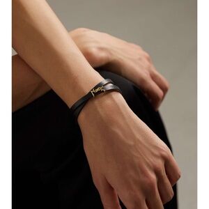 Saint Laurent Black and Gold Bracelet